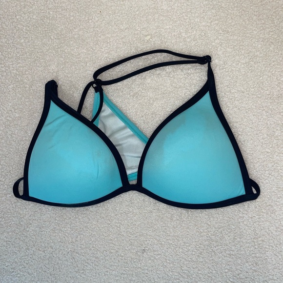 Teal blue Victoria Secret PINK bathing suite bikini top - Picture 3 of 5